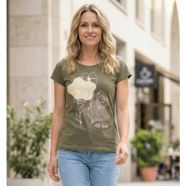  Dámské tričko ALTISPORT ALW189122 KHAKI 