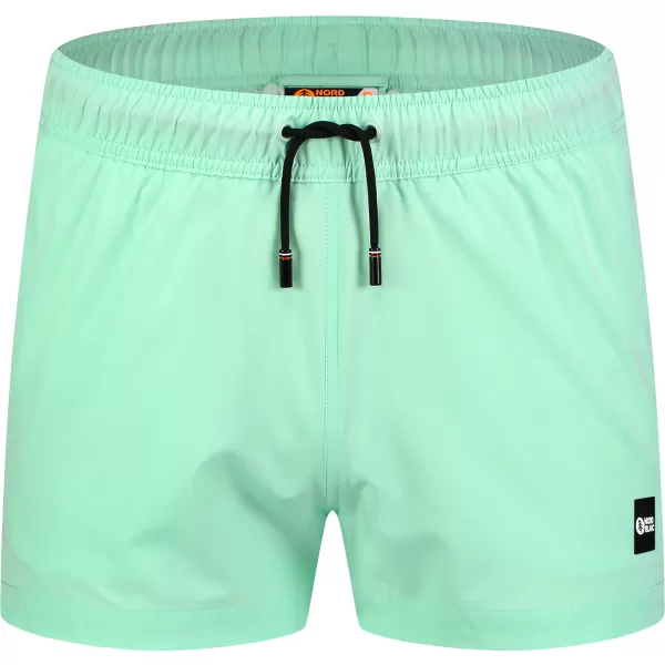  Pánské koupací šortky NORDBLANC BAY NBSPM8018 SVĚTLE ZELENÁ 