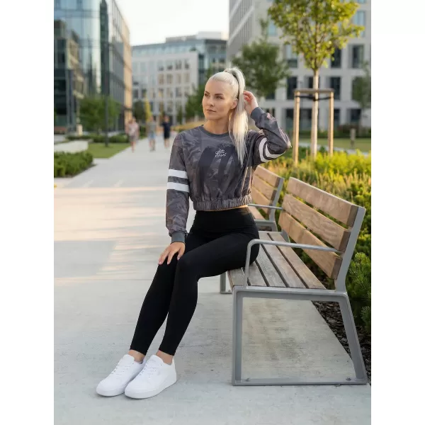  Dámská funkční cropped mikina premium ALTISPORT VOJ/ALW096MI08 ŠEDÁ 