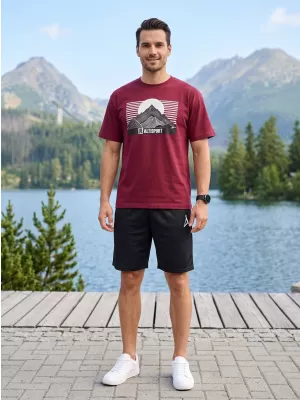 Pánské tričko ALTISPORT ALM188812 GARNET