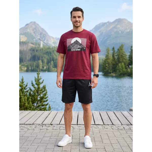  Pánské tričko ALTISPORT ALM188812 GARNET 