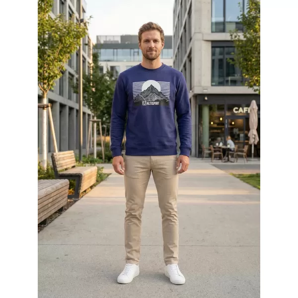  Pánská mikina ALTISPORT ALM188406 PŮLNOČNÍ MODRÁ 