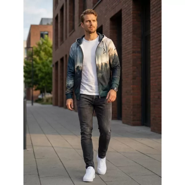  Pánská funkční mikina na zip premium ALTISPORT VOJ/ALM030MI02 LES/ZELENÁ 