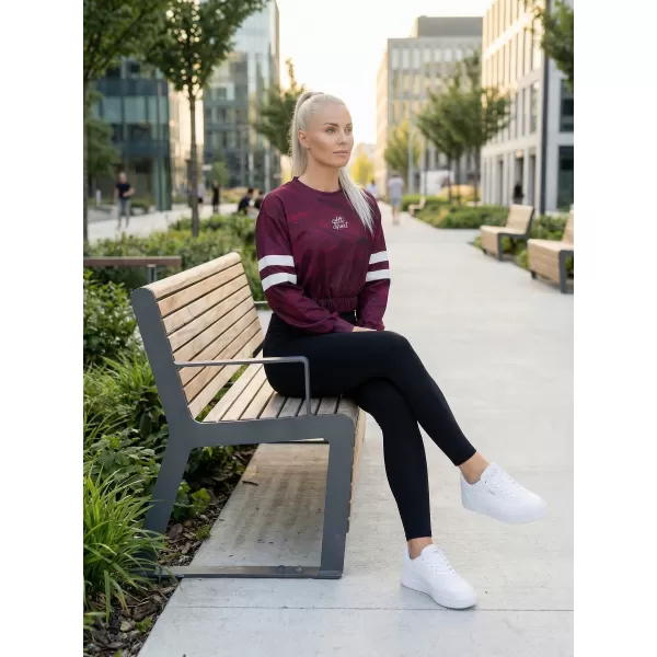  Dámská funkční cropped mikina premium ALTISPORT VOJ/ALW096MI08 VÍNOVÁ 