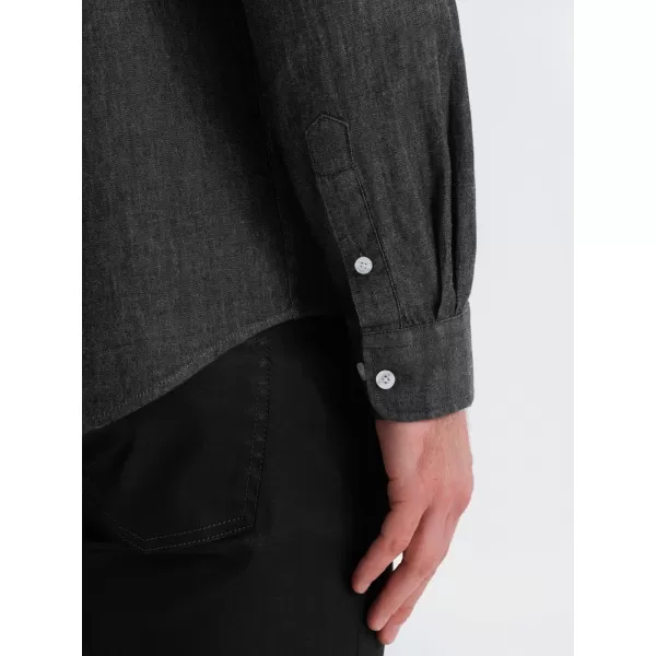  Pánská košile OMBRE OM-SHDS-0181 BLACK 