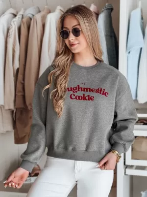 Dámská mikina DSTREET COOKIES TMAVĚ ŠEDÁ
