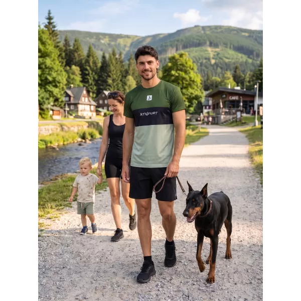  Pánské funkční triko premium plus  ALTISPORT VOJ/ALM051TR02 KHAKI 