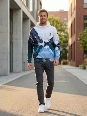 Pánská funkční mikina na zip premium ALTISPORT VOJ/ALM030MI02 HORA/ZELENÁ