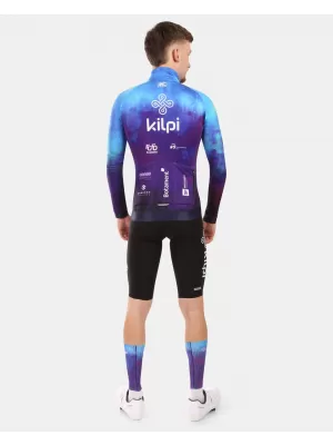 Pánský cyklistický dres s dlouhým rukávem KILPI VULCANO-M YM0366KI MODRÁ