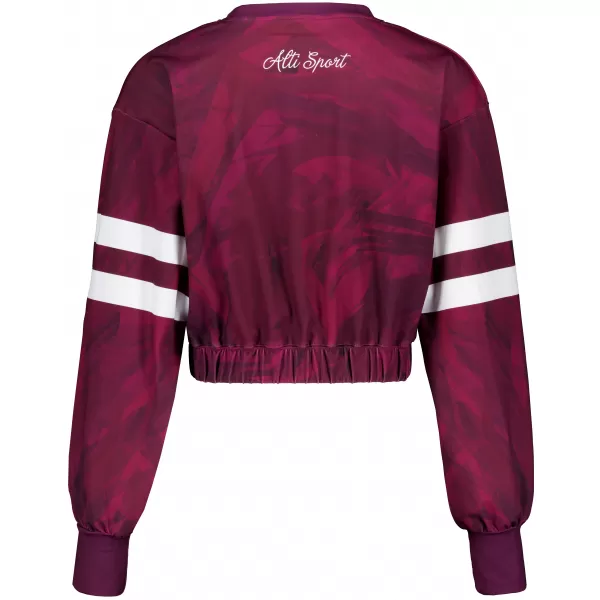  Dámská funkční cropped mikina premium ALTISPORT VOJ/ALW096MI08 VÍNOVÁ 