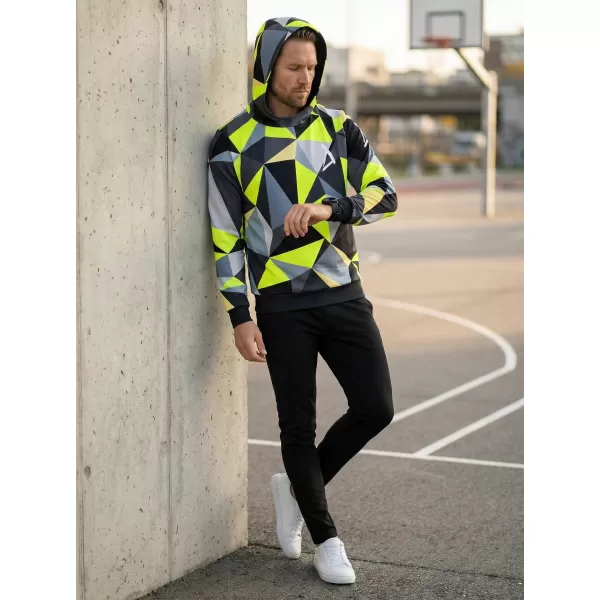  Pánská funkční mikina premium ALTISPORT VOJ/ALM007MI01 ČERNÁ/FLUO YELLOW 