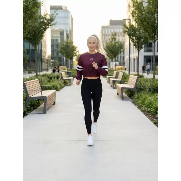  Dámská funkční cropped mikina premium ALTISPORT VOJ/ALW096MI08 VÍNOVÁ 