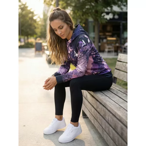  Dámská funkční mikina premium ALTISPORT VOJ/ALW055MI01 ČERNOFIALOVÁ 