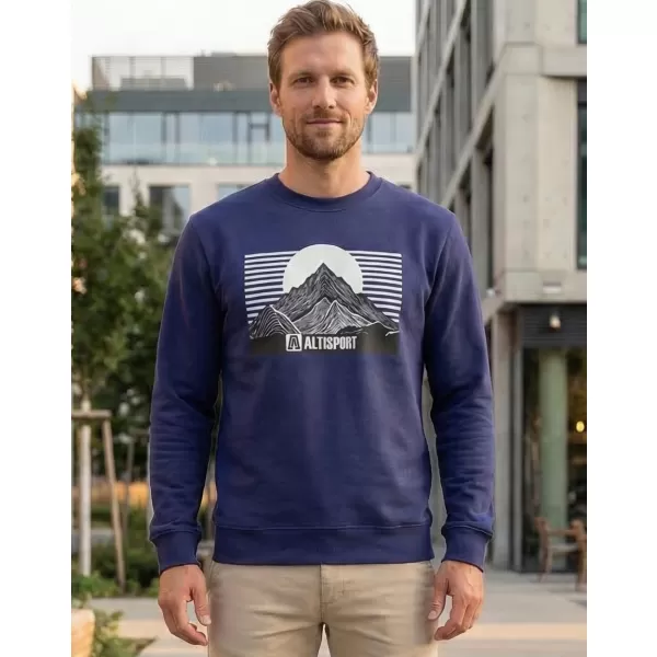  Pánská mikina ALTISPORT ALM188406 PŮLNOČNÍ MODRÁ 