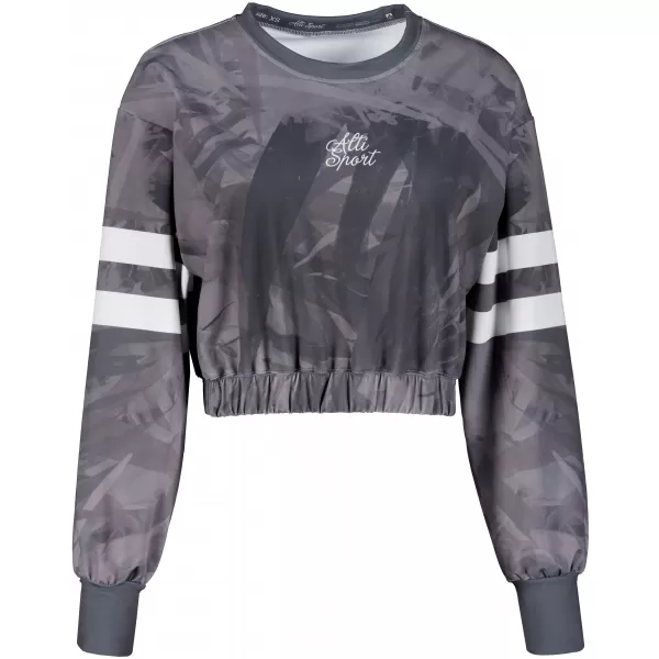  Dámská funkční cropped mikina premium ALTISPORT VOJ/ALW096MI08 ŠEDÁ 