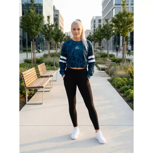  Dámská funkční cropped mikina premium ALTISPORT VOJ/ALW096MI08 PETROLEJOVÁ 
