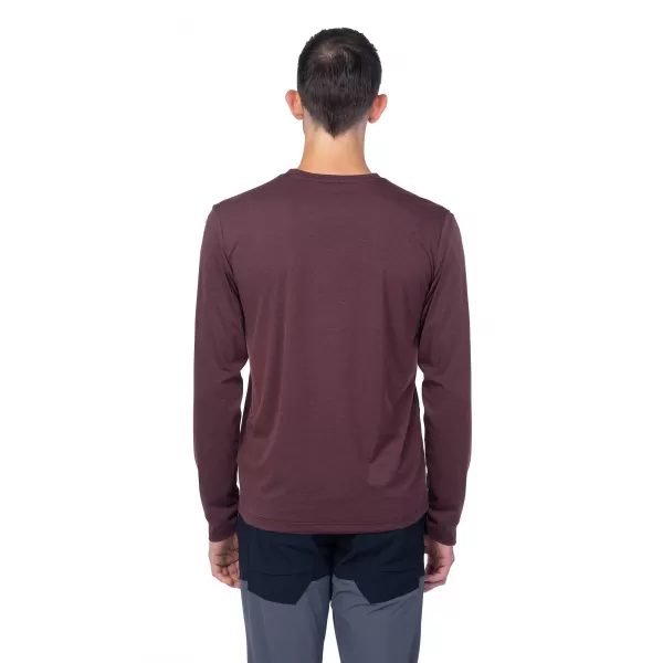  Pánské triko s dlouhým rukávem HANNAH BINE L/S RED MAHOGANY 
