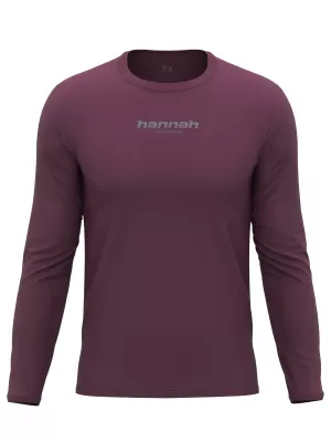 Pánské triko s dlouhým rukávem HANNAH BINE L/S RED MAHOGANY