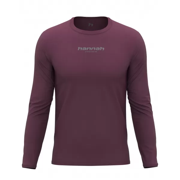  Pánské triko s dlouhým rukávem HANNAH BINE L/S RED MAHOGANY 