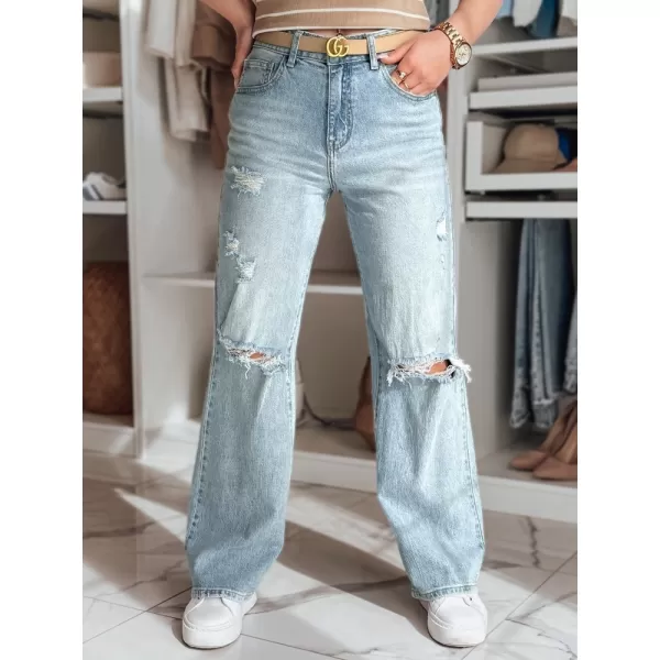  Dámské džíny DSTREET STYLLEG MODRÁ 