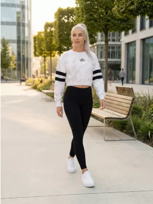 Dámská funkční cropped mikina premium ALTISPORT VOJ/ALW096MI08 BÍLÁ