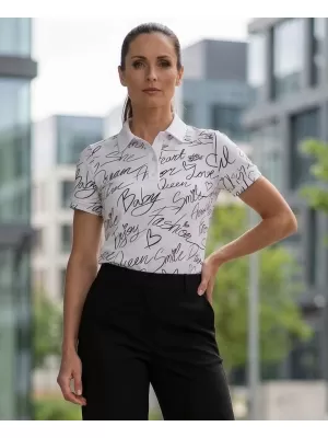 Dámské funkční tričko s límečkem premium ALTISPORT VOJ/ALW084TR05 BÍLÁ