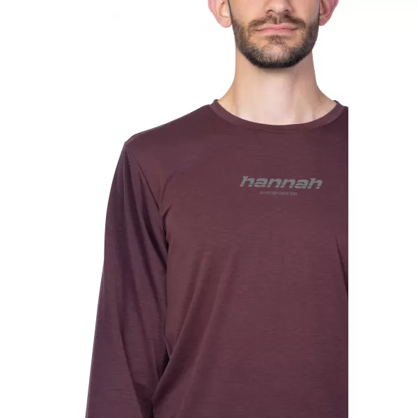  Pánské triko s dlouhým rukávem HANNAH BINE L/S RED MAHOGANY 