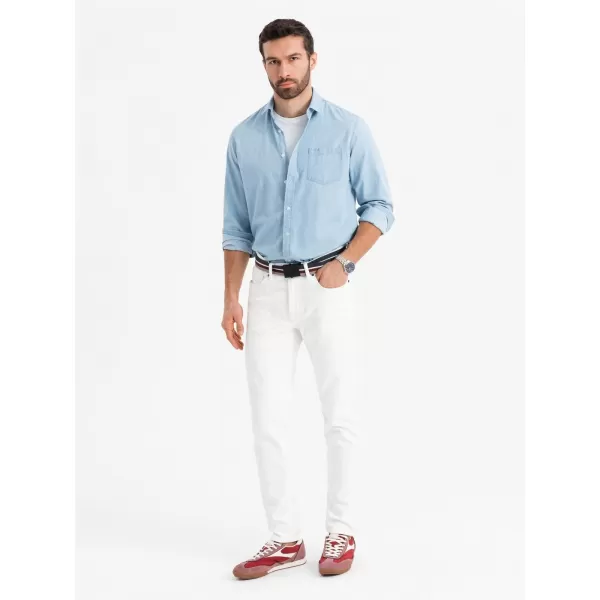 Pánská košile OMBRE OM-SHDS-0181 LIGHT BLUE 