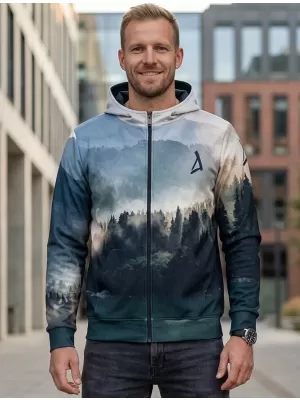Pánská funkční mikina na zip premium ALTISPORT VOJ/ALM030MI02 LES/ZELENÁ