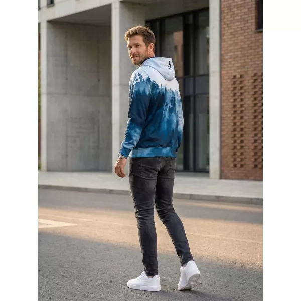  Pánská funkční mikina na zip premium ALTISPORT VOJ/ALM030MI02 LES/MODRÁ 