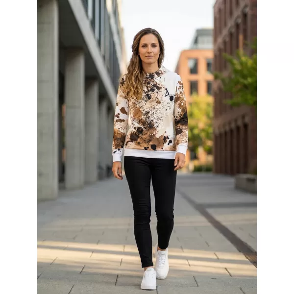  Dámská funkční mikina premium ALTISPORT VOJ/ALW055MI01 BÍLOHNĚDÁ 