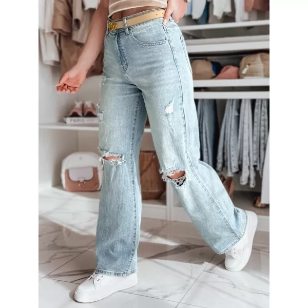 Dámské džíny DSTREET STYLLEG MODRÁ 