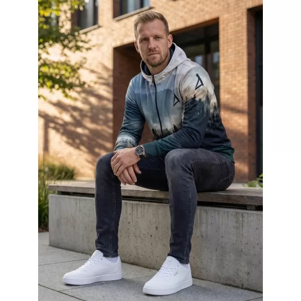  Pánská funkční mikina na zip premium ALTISPORT VOJ/ALM030MI02 LES/ZELENÁ 