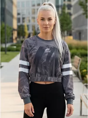 Dámská funkční cropped mikina premium ALTISPORT VOJ/ALW096MI08 ŠEDÁ