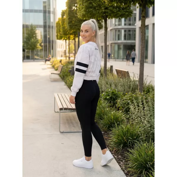  Dámská funkční cropped mikina premium ALTISPORT VOJ/ALW096MI08 BÍLÁ 