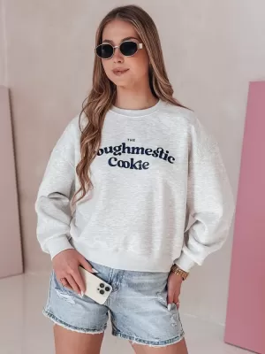 Dámská mikina DSTREET COOKIES SVĚTLE ŠEDÁ