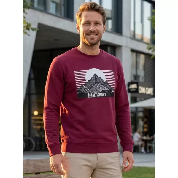  Pánská mikina ALTISPORT ALM188406 GARNET 