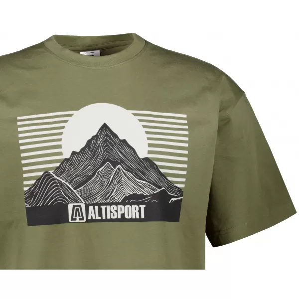  Pánské tričko ALTISPORT ALM188812 KHAKI 