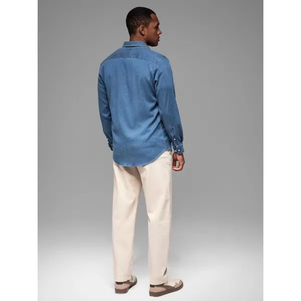  Pánská košile OMBRE OM-SHDS-0180 BLUE 