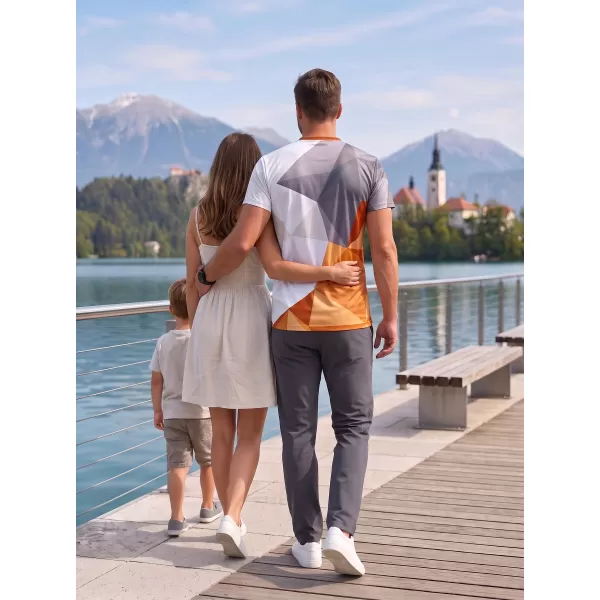  Pánské funkční triko premium plus  ALTISPORT VOJ/ALM007TR02 ORANŽOVÁ/ŠEDÁ 