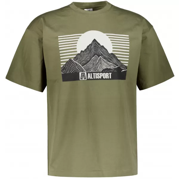  Pánské tričko ALTISPORT ALM188812 KHAKI 