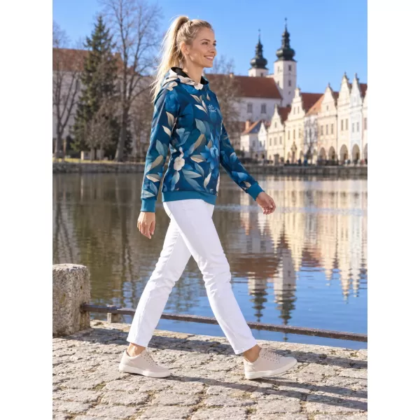  Dámská funkční mikina premium ALTISPORT VOJ/ALW097MI01 MODRÉ KVĚTY 