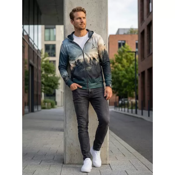  Pánská funkční mikina na zip premium ALTISPORT VOJ/ALM030MI02 LES/ZELENÁ 