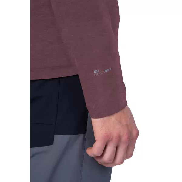  Pánské triko s dlouhým rukávem HANNAH BINE L/S RED MAHOGANY 