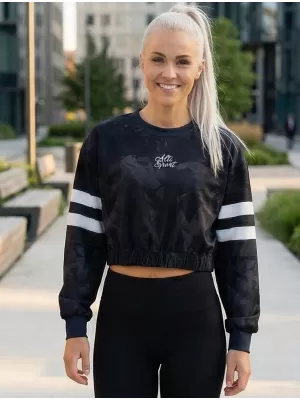 Dámská funkční cropped mikina premium ALTISPORT VOJ/ALW096MI08 ČERNÁ
