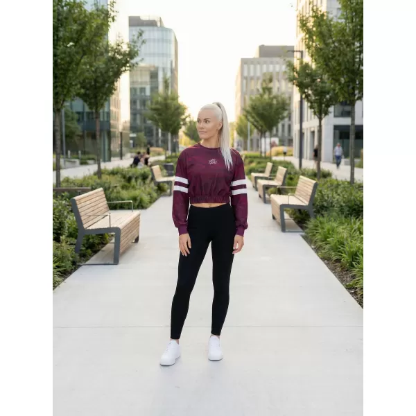  Dámská funkční cropped mikina premium ALTISPORT VOJ/ALW096MI08 VÍNOVÁ 