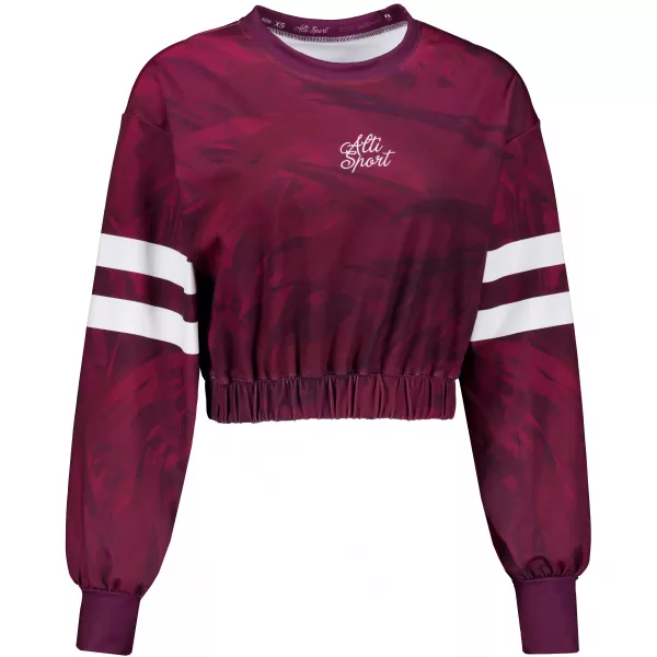  Dámská funkční cropped mikina premium ALTISPORT VOJ/ALW096MI08 VÍNOVÁ 