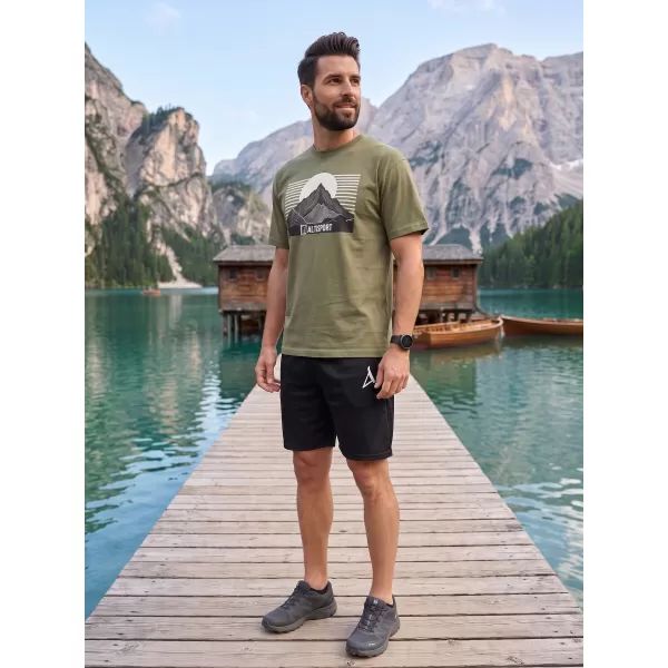  Pánské tričko ALTISPORT ALM188812 KHAKI 