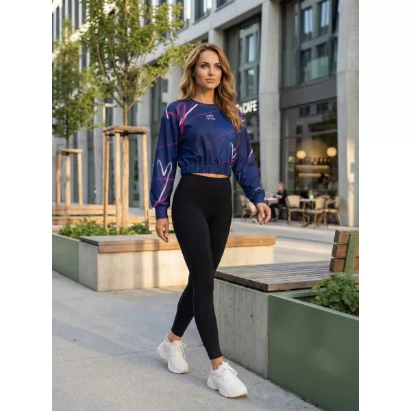  Dámská funkční cropped mikina premium ALTISPORT VOJ/ALW082MI08 TMAVĚ MODRÁ 