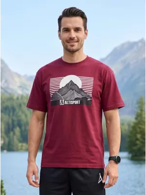 Pánské tričko ALTISPORT ALM188812 GARNET